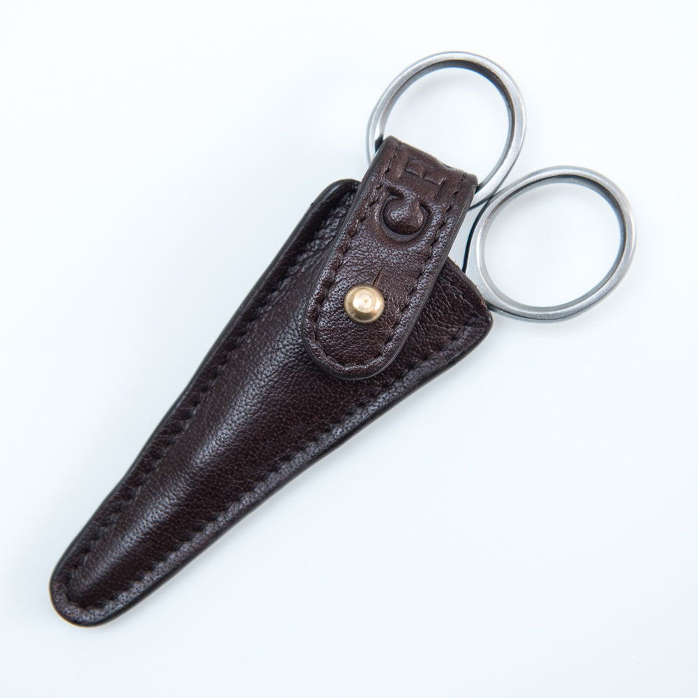Captain Fawcett Grooming Scissors with Leather Pouch