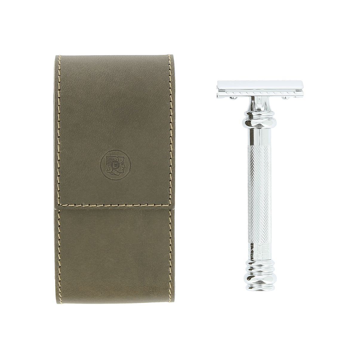 Dovo Double Edge Razor Brown Leather Pouch 570051