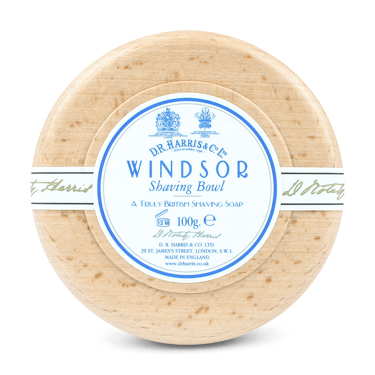 D R Harris Windsor Shaving Soap & Bowl Beech 100g