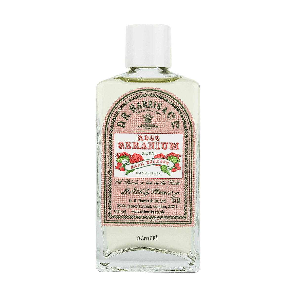 D R Harris Rose Geranium Bath Essence 100ml