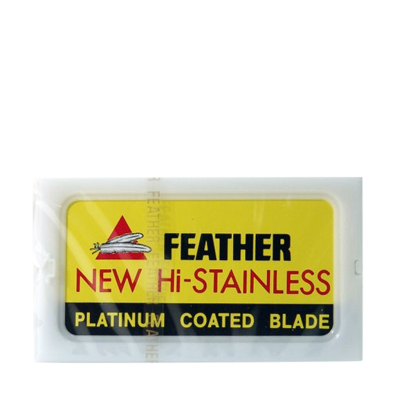 Feather Hi-Stainless Platinum Double Edge Razor Blades (10 Blades)
