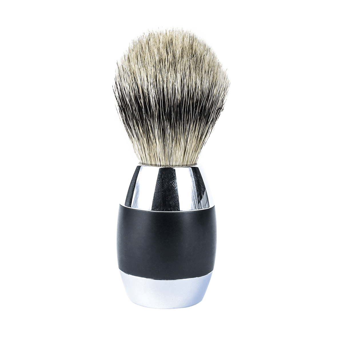 Merkur Chrome Plated Silvertip Badger Brush Black (90 120 011)