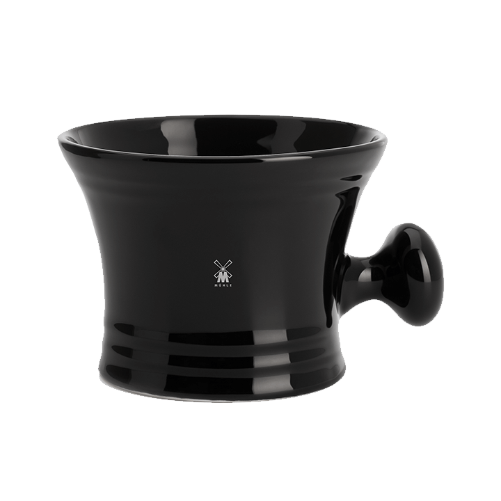 MUHLE RN46 Black Porcelain Porcelain Shaving Crucible With Handle