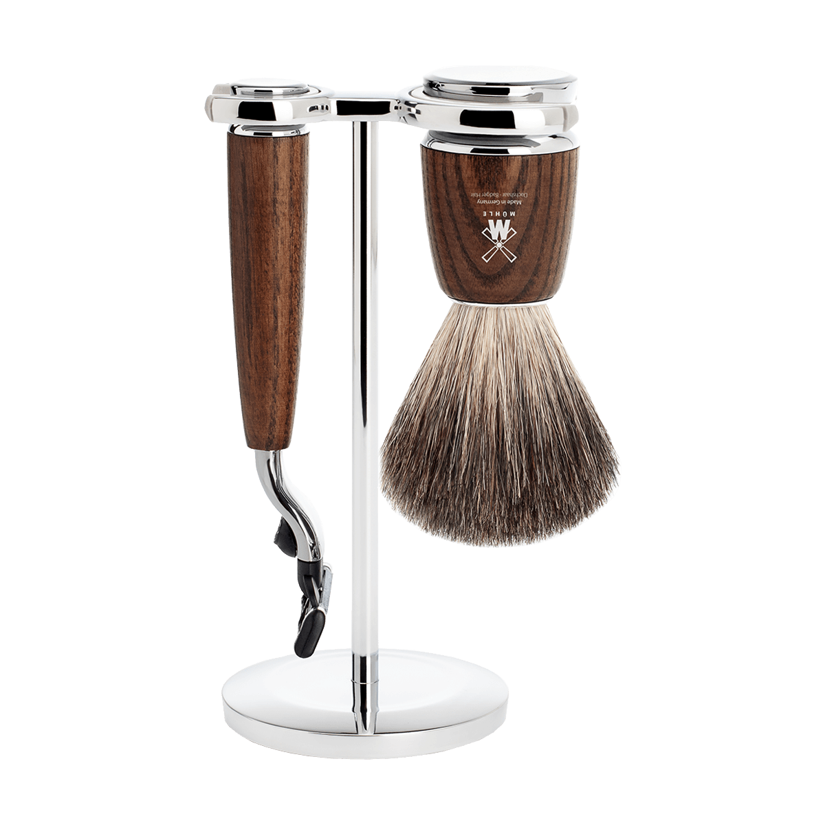 MUHLE S81H220M3 Rytmo Steamed Ash 3-Piece Shaving Set
