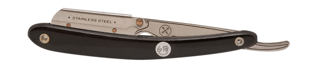 Parker SRB/33R Black Resin Handle Clip Type Barber/Straight Razor
