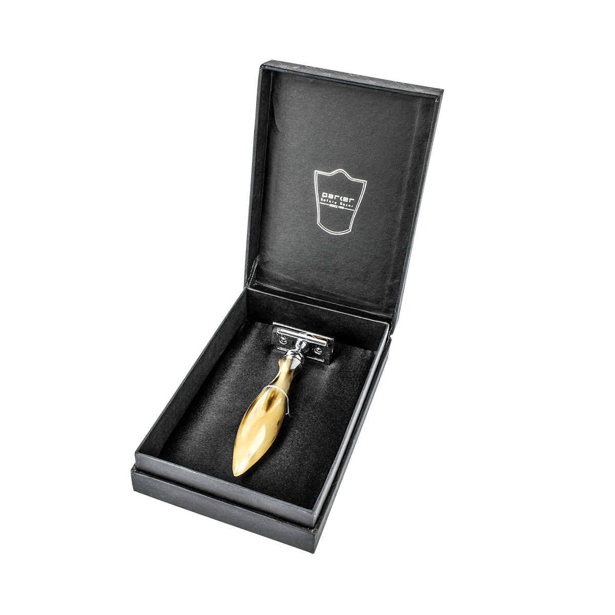 Parker 11R Ox Horn Three Piece Double Edge Safety Razor