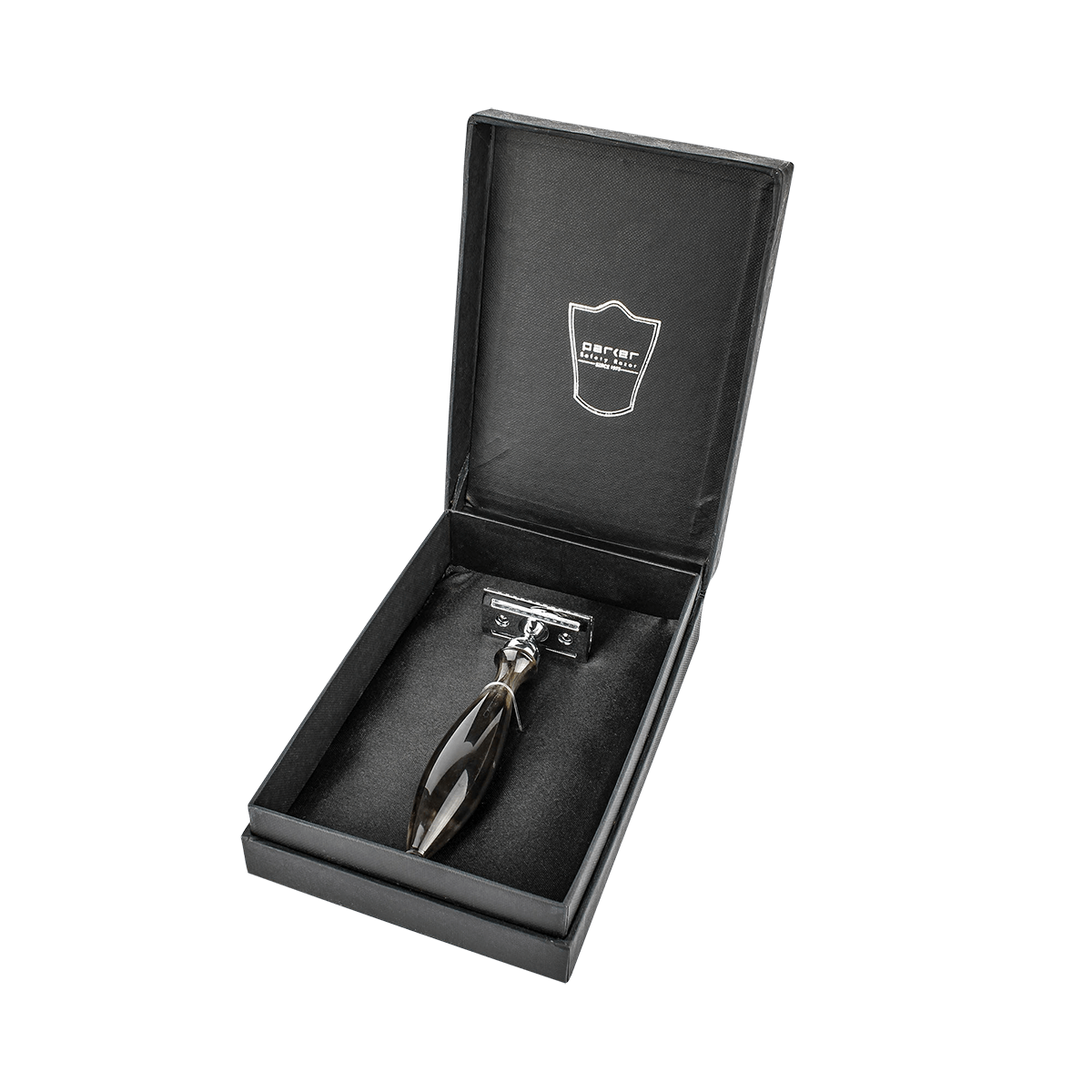 Parker 14R Water Buffalo Horn Three Piece Double Edge Safety Razor