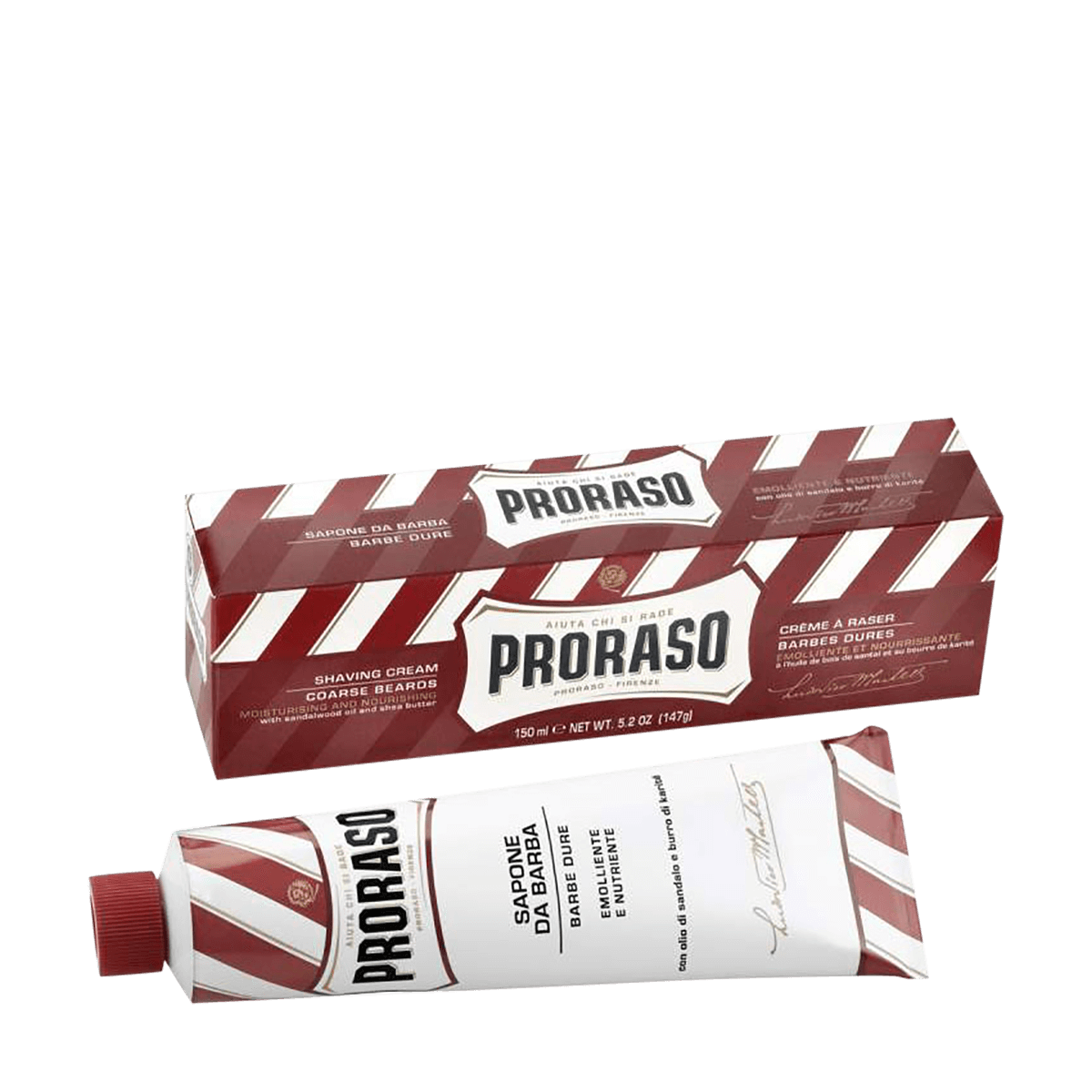 Proraso Shaving Cream Tube Sandalwood & Shea Butter 150ml