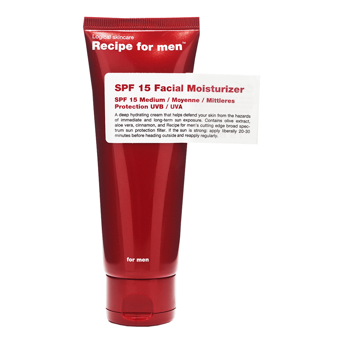 Recipe For Men SPF 15 Facial Moisturizer 75ml