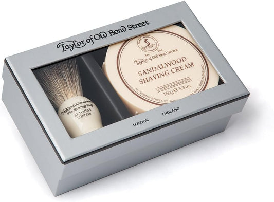 Taylor of Old Bond Street Sandalwood Shaving Cream & Brush Gift Set