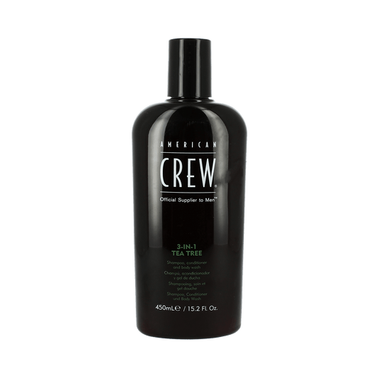 American Crew Tea Tree 3-in-1 Shampoo, Conditioner, Bodywash 450ml