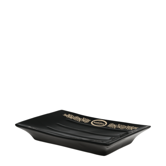 Antiga Barbearia de Bairro Black And Gold Soap Dish