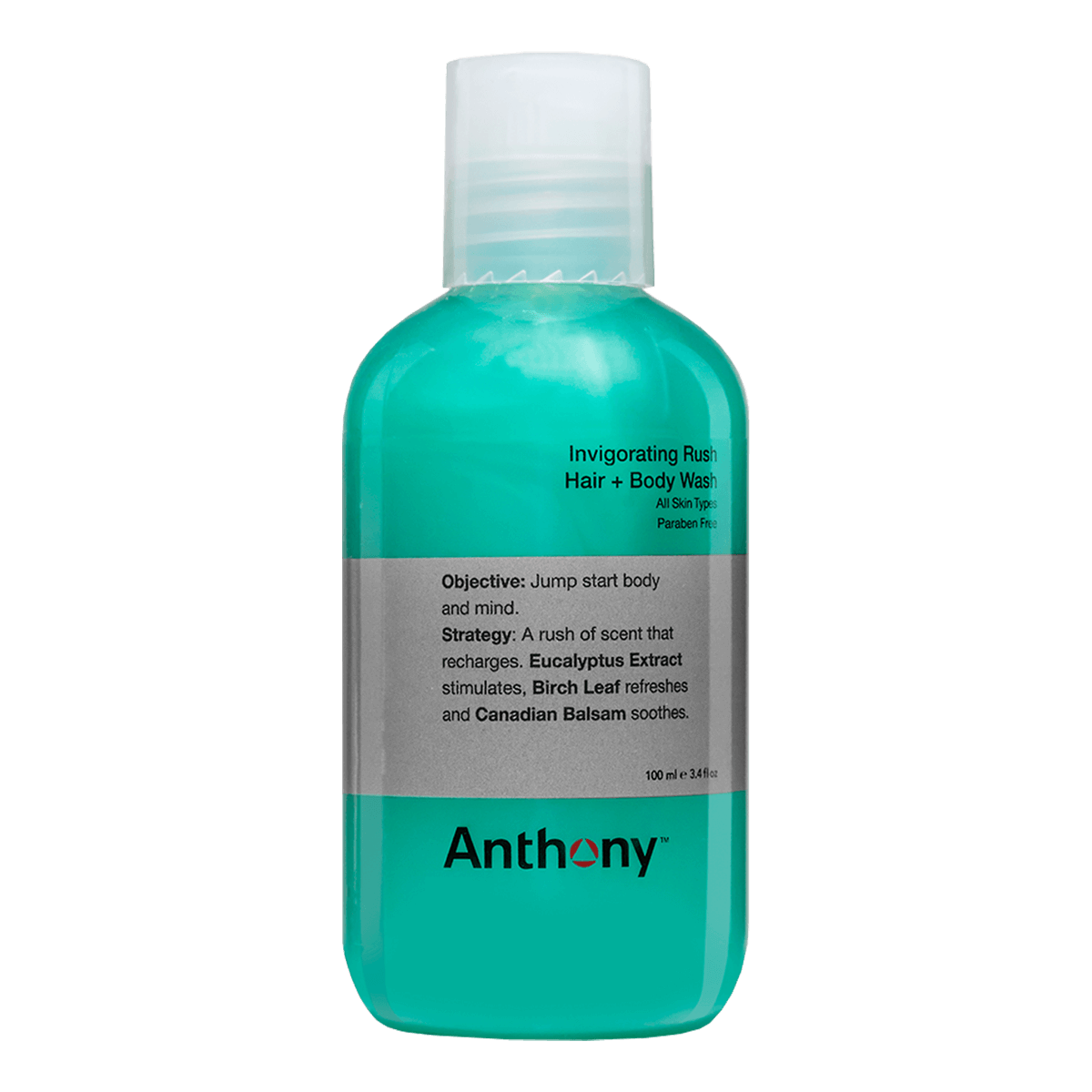 Anthony Invigorating Rush Hair + Body Wash 100ml
