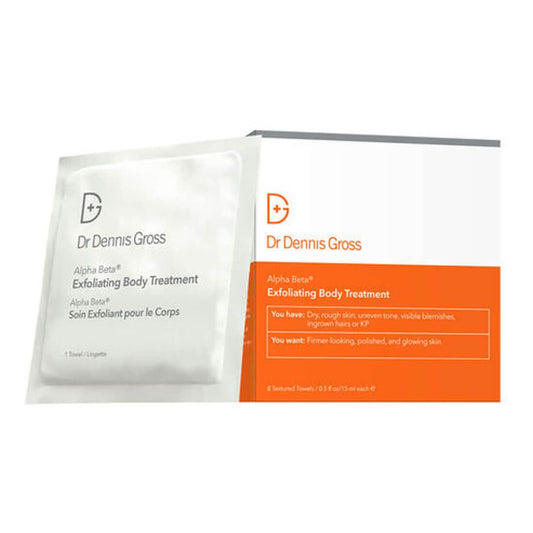 Dr Dennis Gross Exfoliating Body Treatment 2 Textured Towels 8.5 x 5.5 10ml each