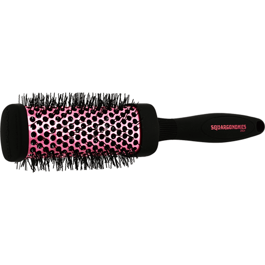 Denman DSQ4 43mm Square Barrel with Crimped Bristle Pink