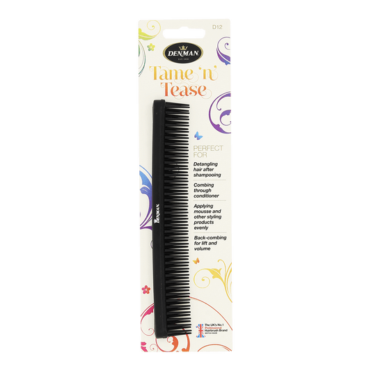 Denman D12 Tame 'n' Tease Brush Black