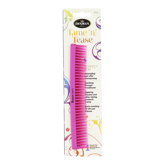 Denman D12 Tame 'n' Tease Brush Pink