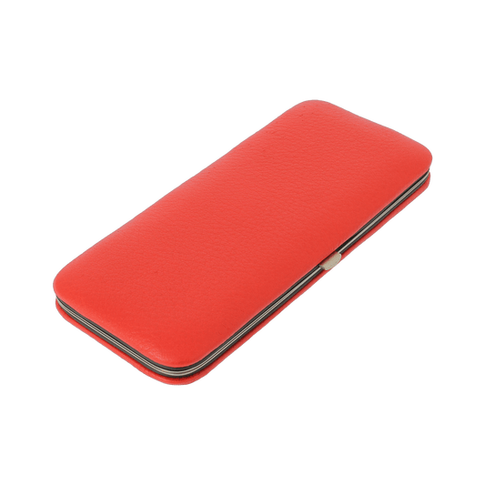 Dovo 5 Piece Manicure Set in Slim Red Leather Case 301 036