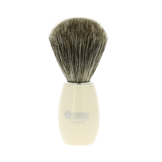 Dovo Pure Badger Shaving Brush Ivory Acyllic 918 118