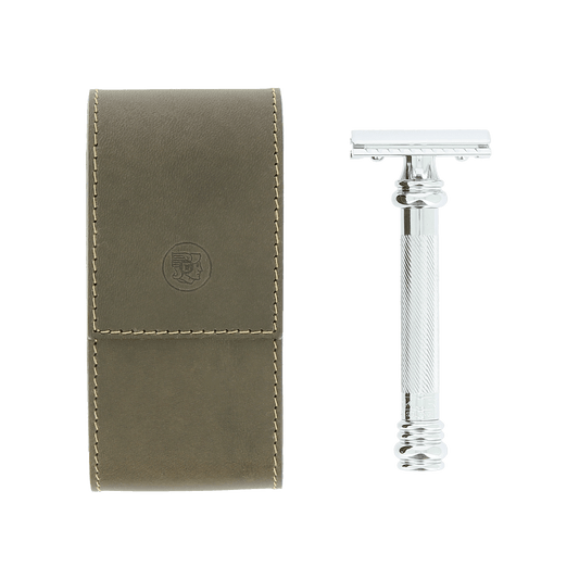 Dovo Double Edge Razor Brown Leather Pouch 570051