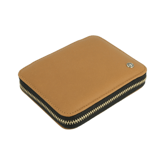 Dovo 5 Piece Manicure Set in Tan Leather Zip Case 407 066