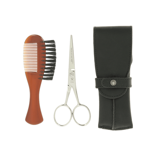Dovo Beard Care Set in Black Leather Case 806011