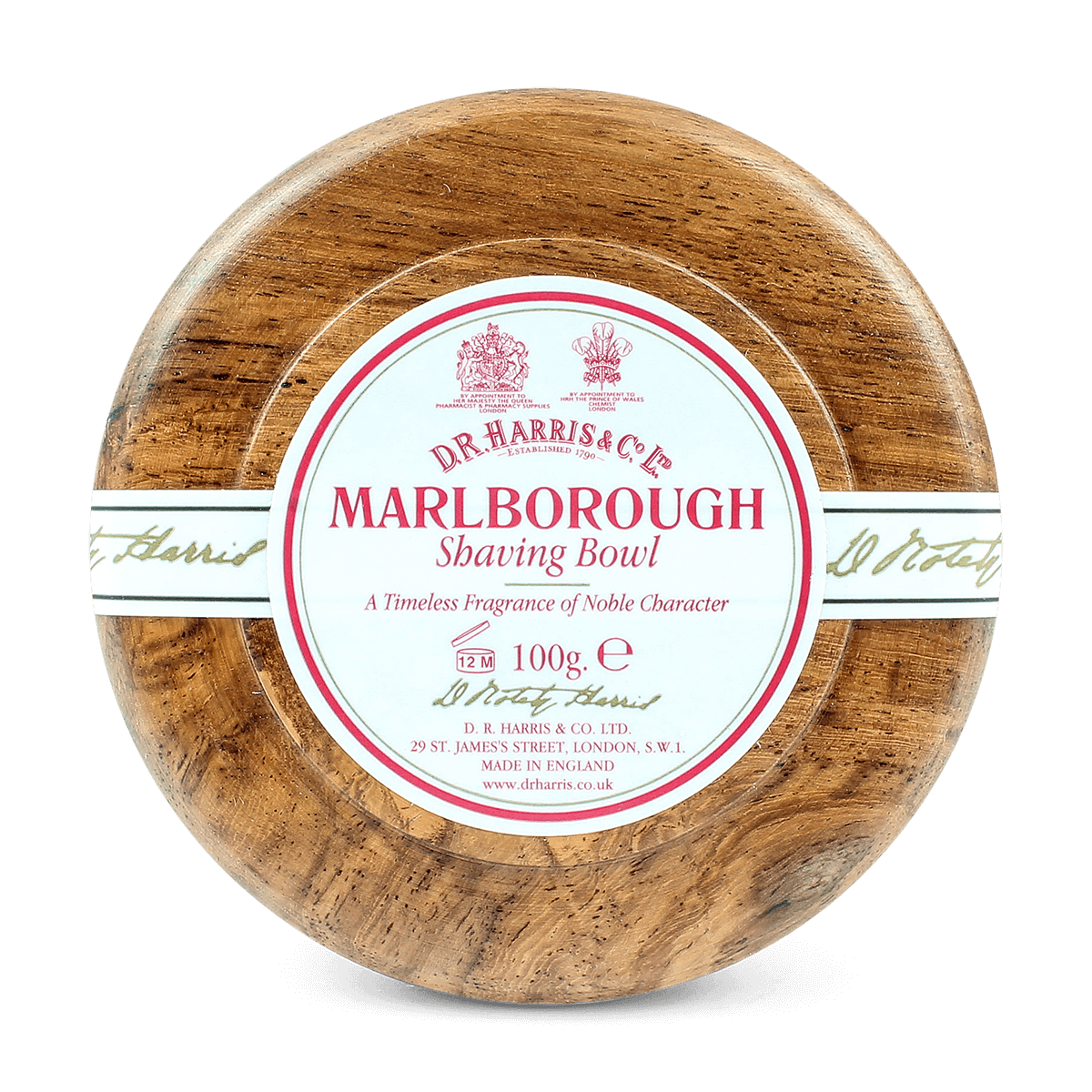 D R Harris Marlborough Shaving Soap & Bowl Mahogany 100g
