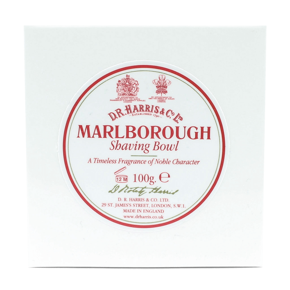 D R Harris Marlborough Shaving Bowl Refill 100g