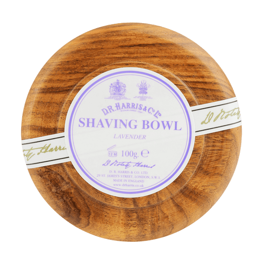 D R Harris Lavender Shaving Soap & Bowl Mahogany 100g
