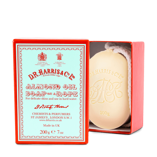 D R Harris Almond Oil Soap on a Rope 200g