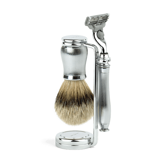 Edwin Jagger Gillette suitable for Mach 3 Shaving Set Chatsworth Barley 3pcCBAM3bb
