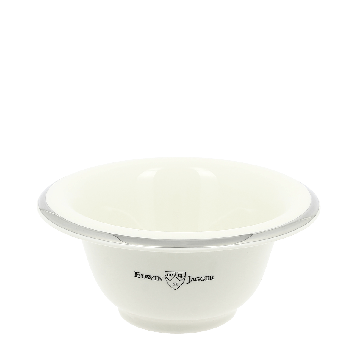 Edwin Jagger Ivory Silver Rimmed Porcelain Shaving Bowl RN117