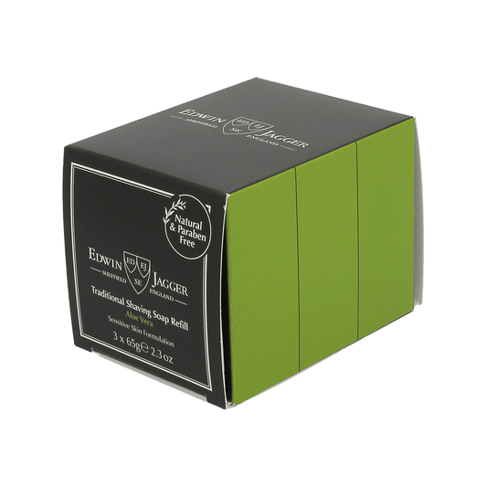 Edwin Jagger Aloe Vera Traditional Shaving Soap 65g 3 pack