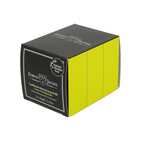 Edwin Jagger Traditional Shaving Soap Limes and Pomegranate 65g 3 pack