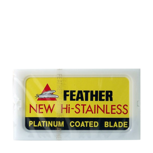 Feather Hi-Stainless Platinum Double Edge Razor Blades (10 Blades)