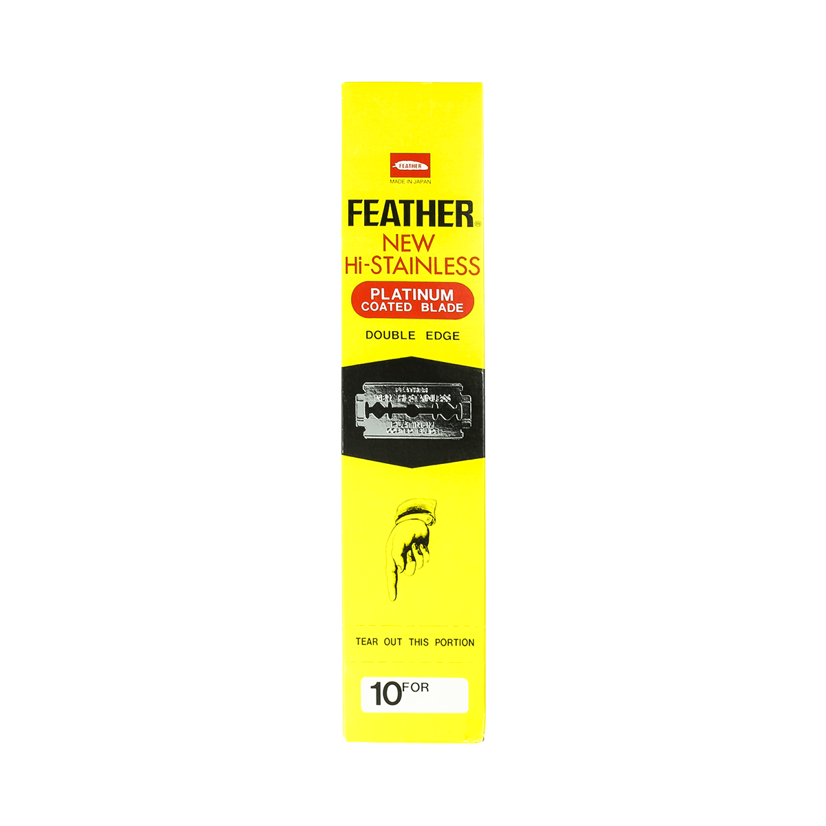 Feather Hi-Stainless Platinum Double Edge Razor Blades (200 Blades)