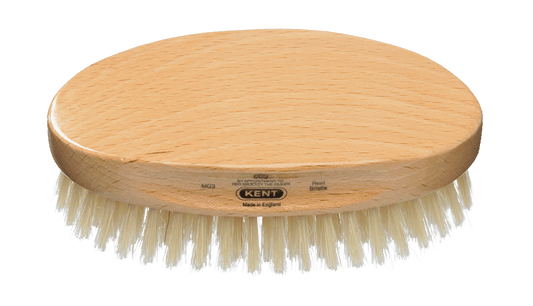 Kent MG3 Mens Military Brush White Bristle