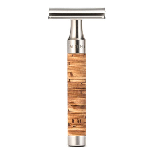 MUHLE R95 Rocca Stainless Steel Birch Bark Safety Razor (Closed Comb)