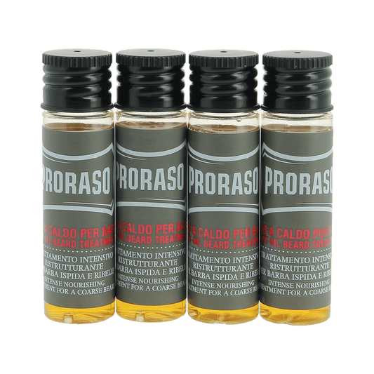 Proraso Italian Hot Oil Beard Treatment Wood and Spice 4 x 17ml