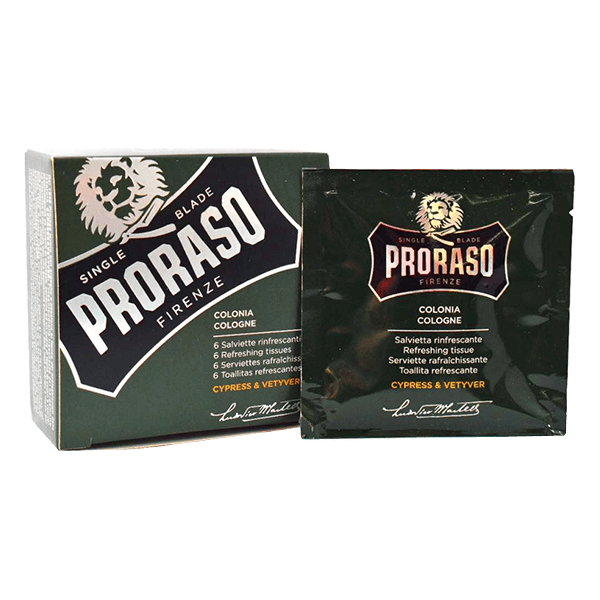 Proraso Cypress & Vetyver Refreshing Tissues - 6 Pack