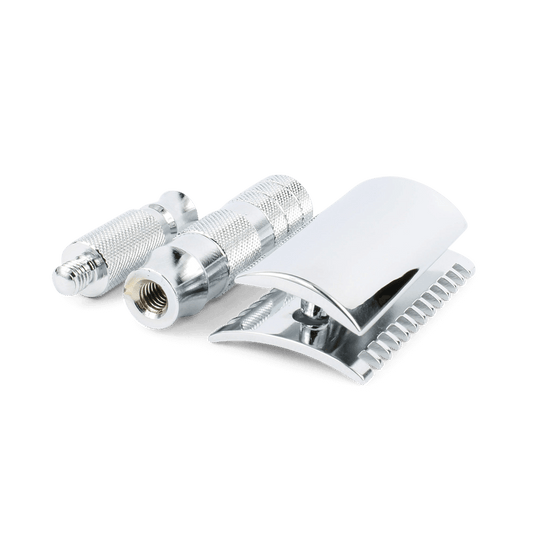 Merkur 985CL Open Chrome Travel Double Edge Safety Razor (90 985 000)