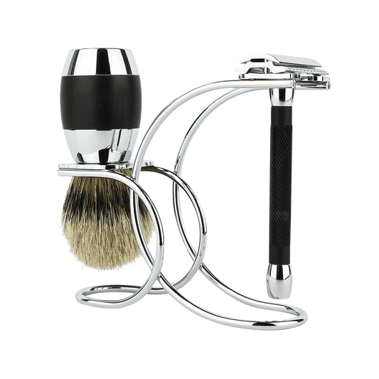 Merkur 20C Black & Chrome 3-Piece Shaving Set (2081 100)