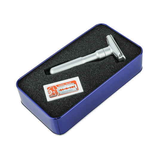 Merkur Futur Satin Double Edge Safety Razor & 10 Blades (90 760 002)