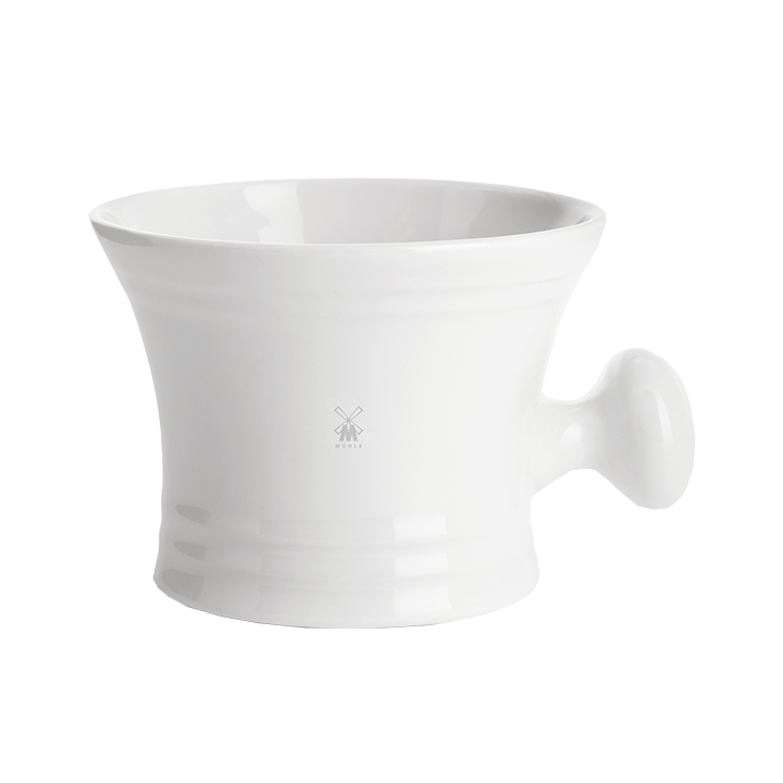 MUHLE RN4 White Porcelain Shaving Crucible With Handle