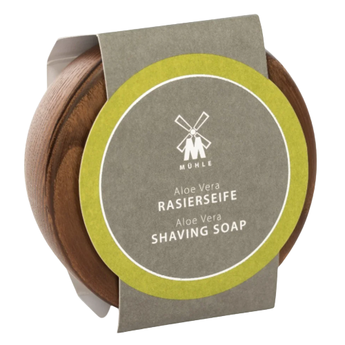 MUHLE RN3AV Shave Care Wooden Bowl incl. Aloe Vera Shaving Soap 65g