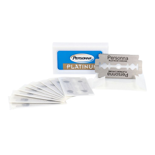 Personna Platinum Chrome Double Edge Razor Blades (10 Blades)