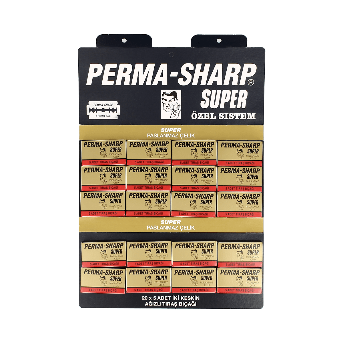 Perma-Sharp Super Double Edge Razor Blades (100 Blades)