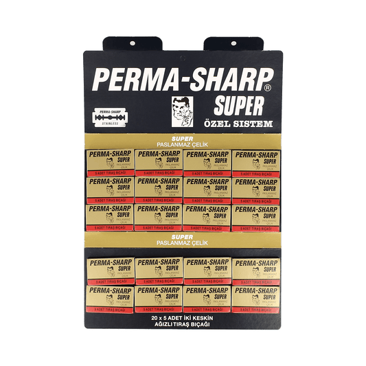 Perma-Sharp Super Double Edge Razor Blades (100 Blades)