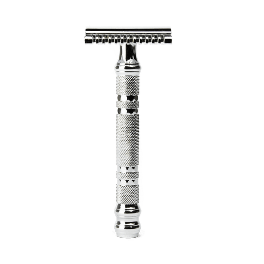 Parker 24C Chrome Handle Open Comb 3 Piece Safety Razor