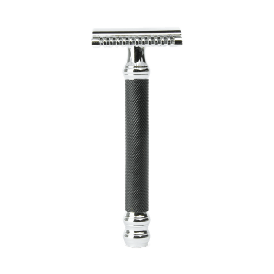 Parker 26C Black & Chrome Handle Open Comb 3 Piece Safety Razor